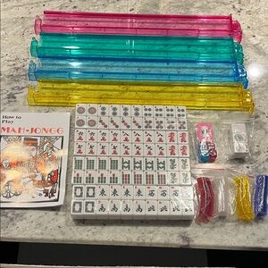 Colorful Mahjong Set with Racks